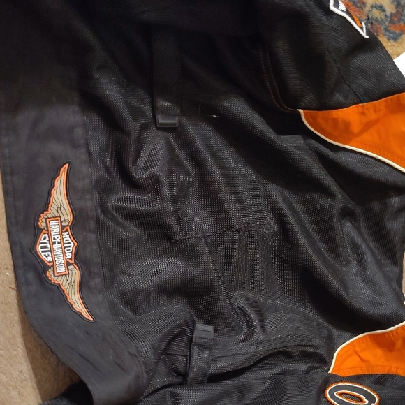 Harley-Davidson Black Jacket with Orange Logo Accent - Picture 4 of 4